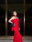 SOPHIA RED TUBE MAXI DRESS