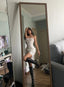 HERA WHITE LACE MINI DRESS