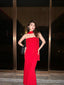 SOPHIA RED TUBE MAXI DRESS