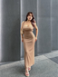 NADIA NUDE MAXI DRESS
