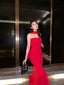 SOPHIA RED TUBE MAXI DRESS