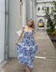 IRIS BLUE FLORAL MAXI DRESS