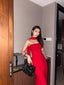 SOPHIA RED TUBE MAXI DRESS