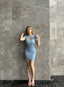 JIA LING CUT OUT LACE BLUE DRESS